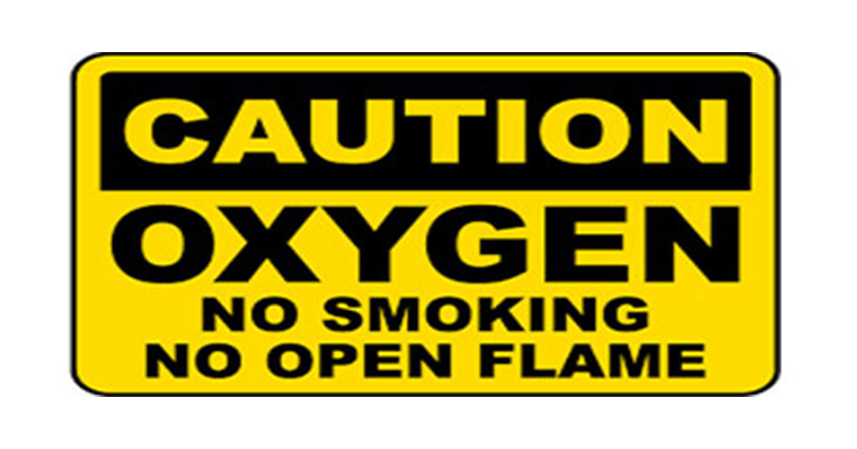 Oxygen Cylinder Safety Warning