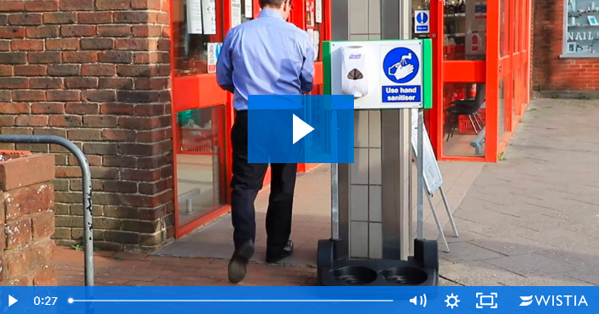 Watch the Mobile Hand Sanitiser Station in Action!